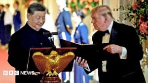 US and China must act as responsible powers together, Xi says as Trump toasts friendship at state dinner