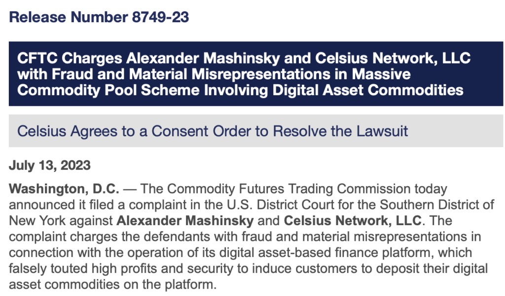 NY AG Secures Up to M in Celsius Founder Alex Mashinsky Settlement